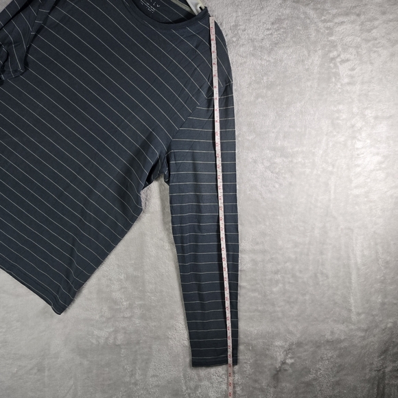 Free Fly Mens Blue Striped T-Shirt Size XXL 2XL Long Sleeve Shirt Bamboo - Picture 8 of 9